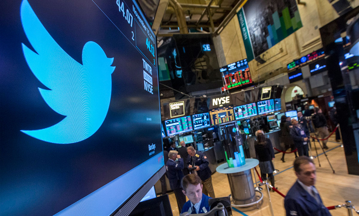 Twitter sufre pérdidas en Wall Street