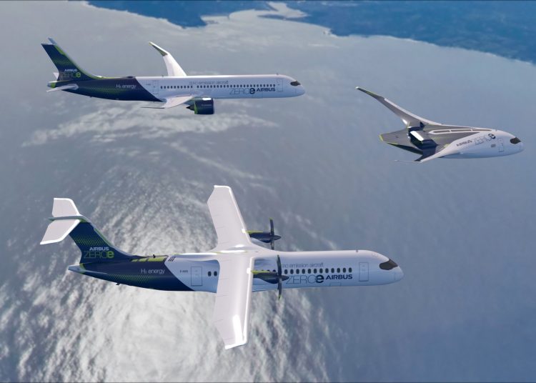 Modelos de Airbus ZEROe. | Fuente externa.