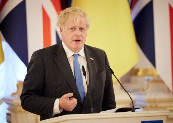 El exprimer ministro británico, Boris Johnson. | Prensa de la presidencia ucraniana vía Reuters.