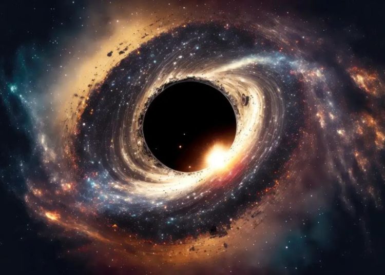 Sagitario A* se estima que es cuatro millones de veces más masivo que el Sol, pero es mucho menos luminoso que los agujeros negros de otras galaxias observadas hasta hoy. - Fuente externa.