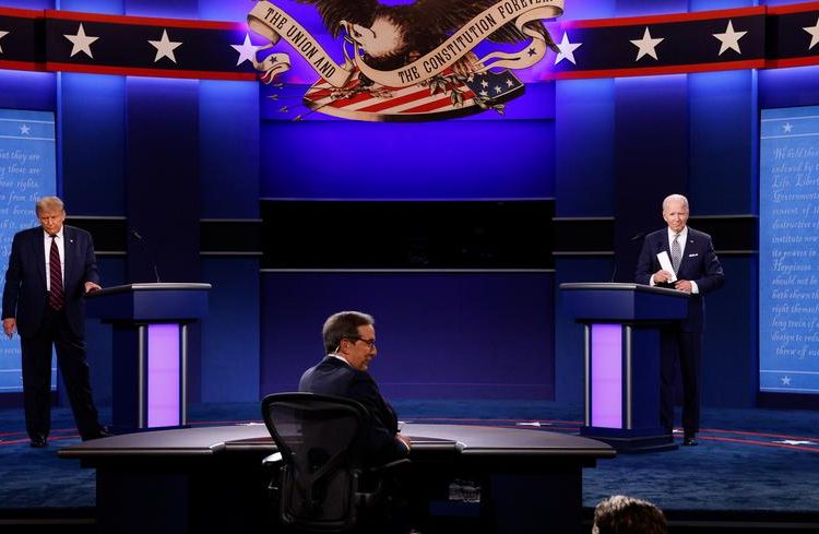Donald Trump y Joe Biden debate electoral elecciones EEUU