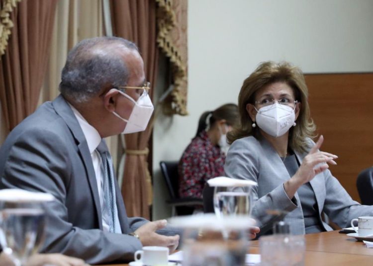 El ministro de Salud, Plutarco Arias y la vicepresidenta Raquel Peña, encargada del gabinete de Salud. | Fuente externa.