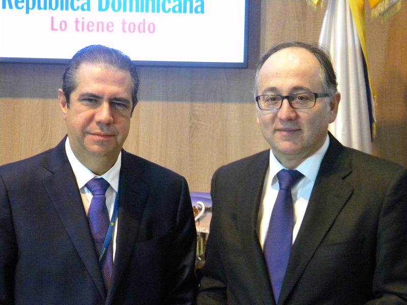 Francisco Javier García, ministro dominicano de Turismo, y Luis Gallego, presidente de Iberia.