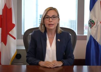 La embajadora de Canadá, Christine Laberge, durante su participación en el 24 aniversario de BRA, en el que habló sobre la empresarialidad femenina y la política exterior feminista de Canadá. | Fuente externa.