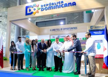 Inauguración del pabellón de República Dominicana durante la celebración de la Exposición Internacional Agrícola, AgriteQ, en Doha, Qatar.