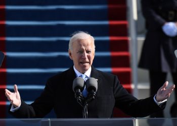 Joe Biden durante su toma de posesión como presidente de Estados Unidos. | El Espectador.