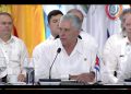 El presidente de Cuba, Miguel Díaz-Canel, durante su intervención en la XXVIII Cumbre Iberoamericana de Jefas y Jefes de Estado. | Fuente externa.