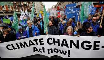 protesta contra el cambio climático.