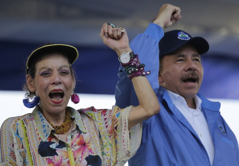 Rosario Murillo y Daniel Ortega | AFP.