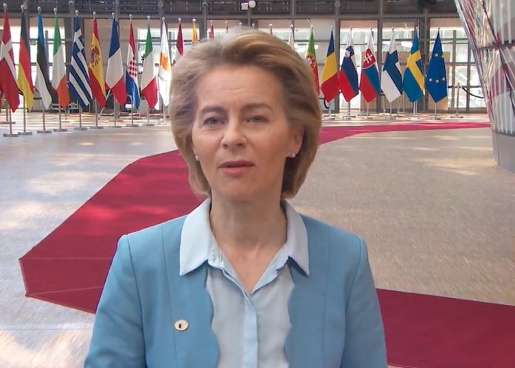 La presidenta de la Comisión Europea (CE), Ursula Von der Leyen.