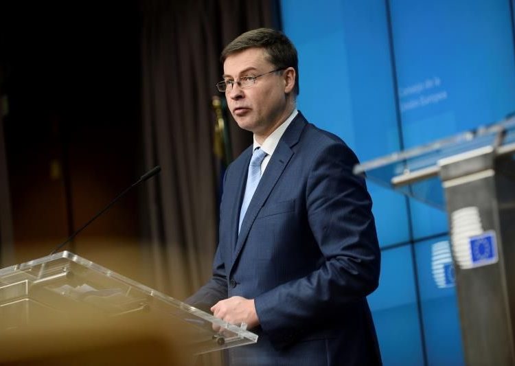 El vicepresidente económico de la CE, Valdis Dombrovskis. | Johanna Geron, EFE.