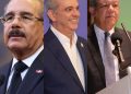 Danilo Medina, Luis Abinader y Leonel Fernández. - Fuente externa.