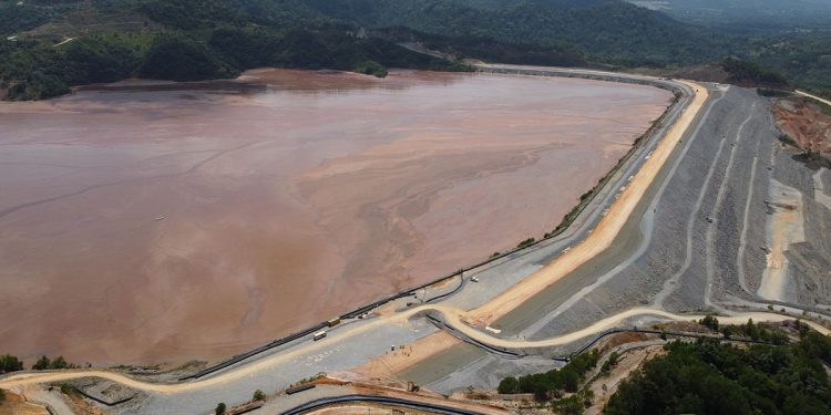 En la actualidad la capacidad de la presa de cola El Llagal es de 110 millones de metros cúbicos (m³). La capacidad máxima es de 200 millones de m³. | Omar Marte