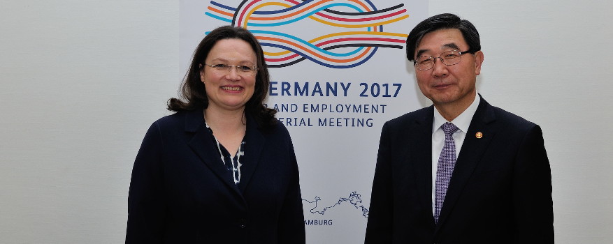 nahles meets with employment and labor minister of the republic of korea