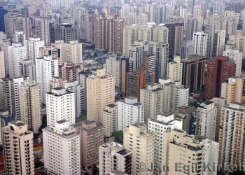 Distrito financiero en Sao Paulo, Brasil.
